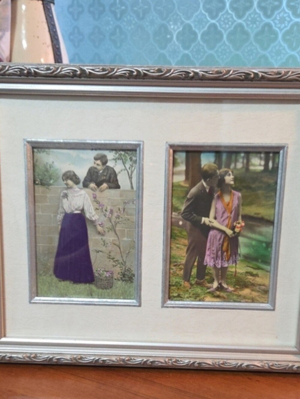 1900s Lovers Postcards  Framed